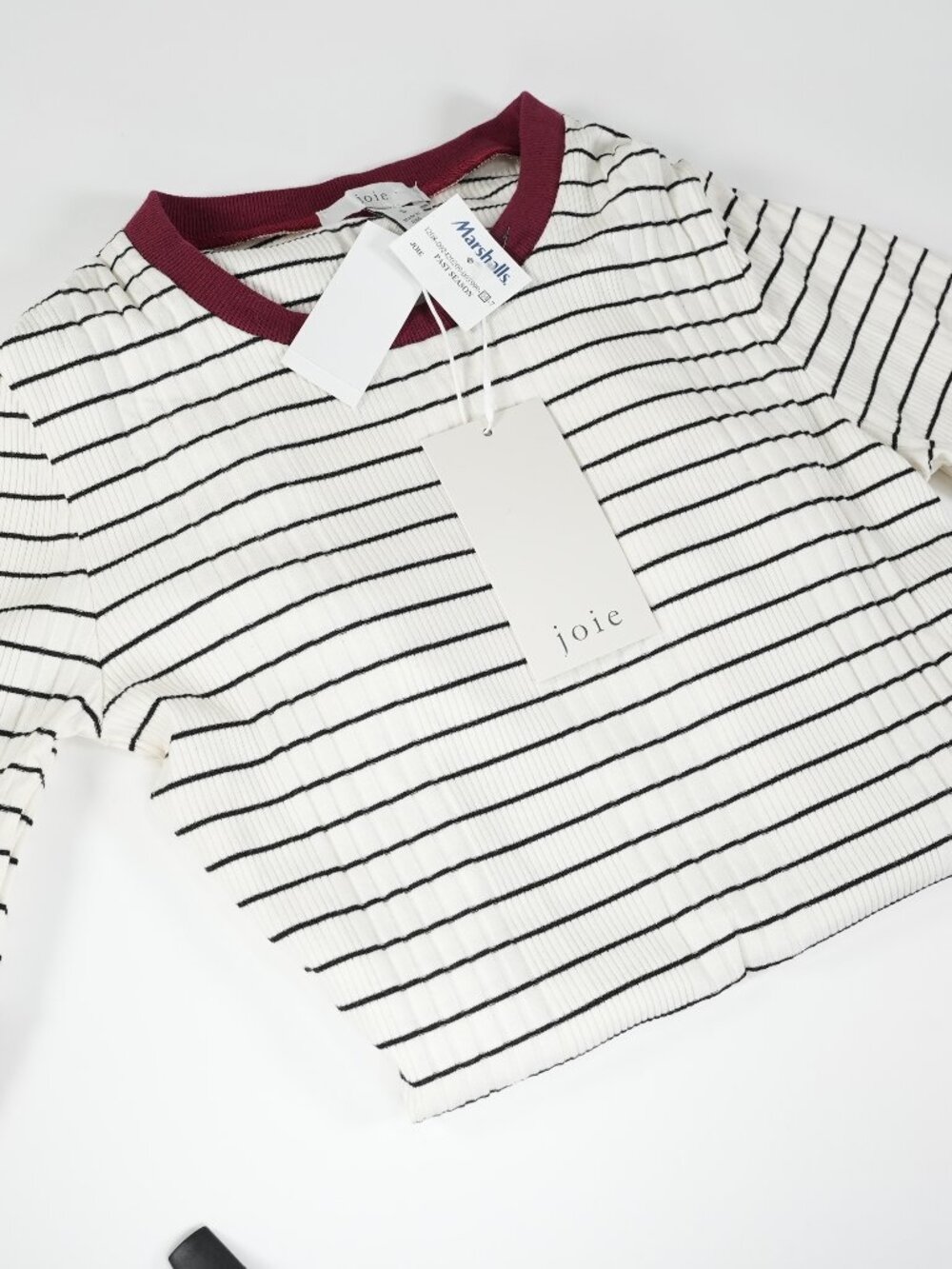 NWT Joie Women's Short Sleeve Tralena Ribbed Striped Tee T Shirt Knit Dress